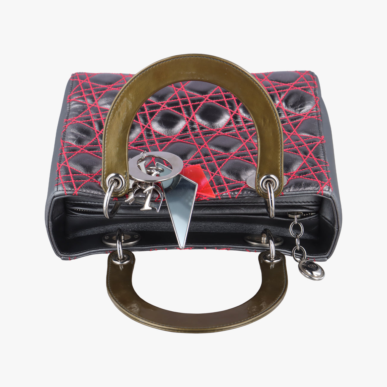 Lady Dior Silver x Golden x Pink lambskin 15-BO-1121レディディオール シルバー×ゴールド×ピンク ラムスキン 15-BO-1121