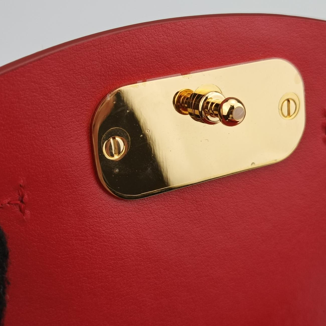 Chloe C Red Leather × Suede 01 20 75 65クロエC レッド レザー × スエード 01 20 75 65