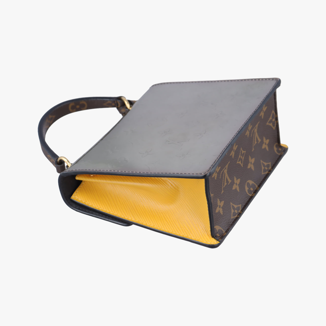 Spring Street PM Silver x Brown x Yellow Vernis x Monogram x Epi M90376 NZ5128スプリングストリートPM シルバー×ブラウン×イエロー ヴェルニ×モノグラム×エピ M90376 NZ5128