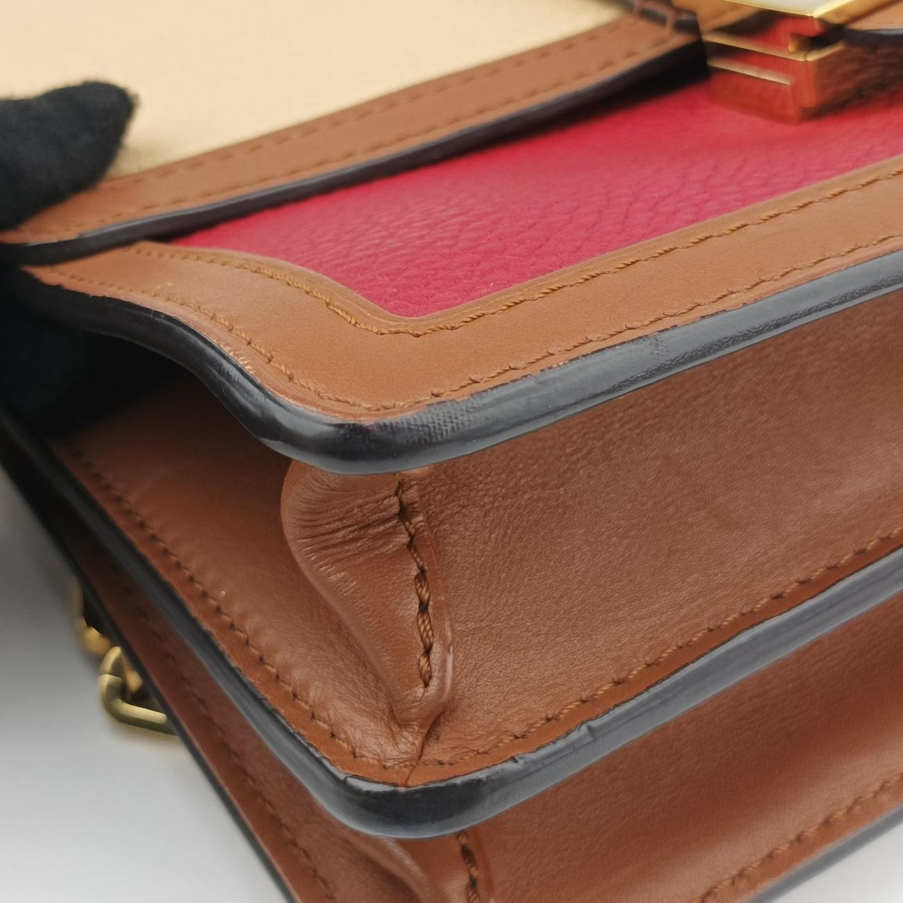 DAUPHINE MM Scarlet Red×Panama Beige Taurillon leather M53830 GI4158ドーフィーヌMM パナマスカーレット トリヨンレザー M53830 GI4158