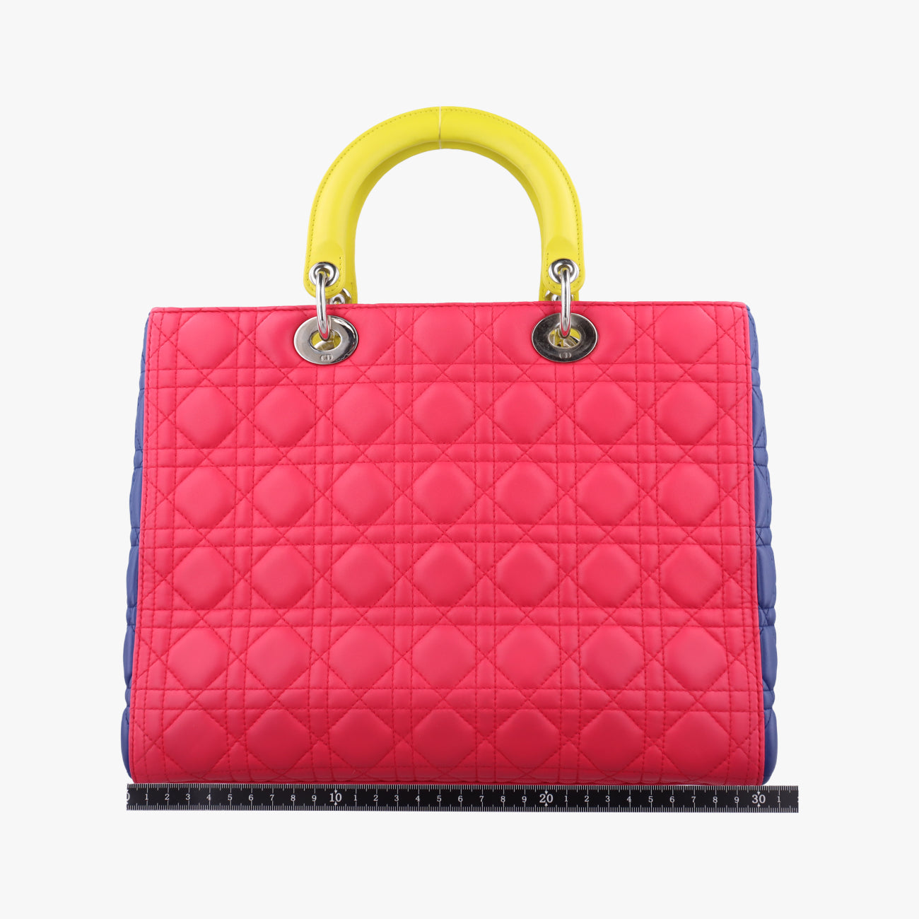 Lady Dior Rose Red x Yellow x Blue lambskin 15-BO-1103レディディオール ローズ レッド×イエロー×ブルー ラムスキン 15-BO-1103