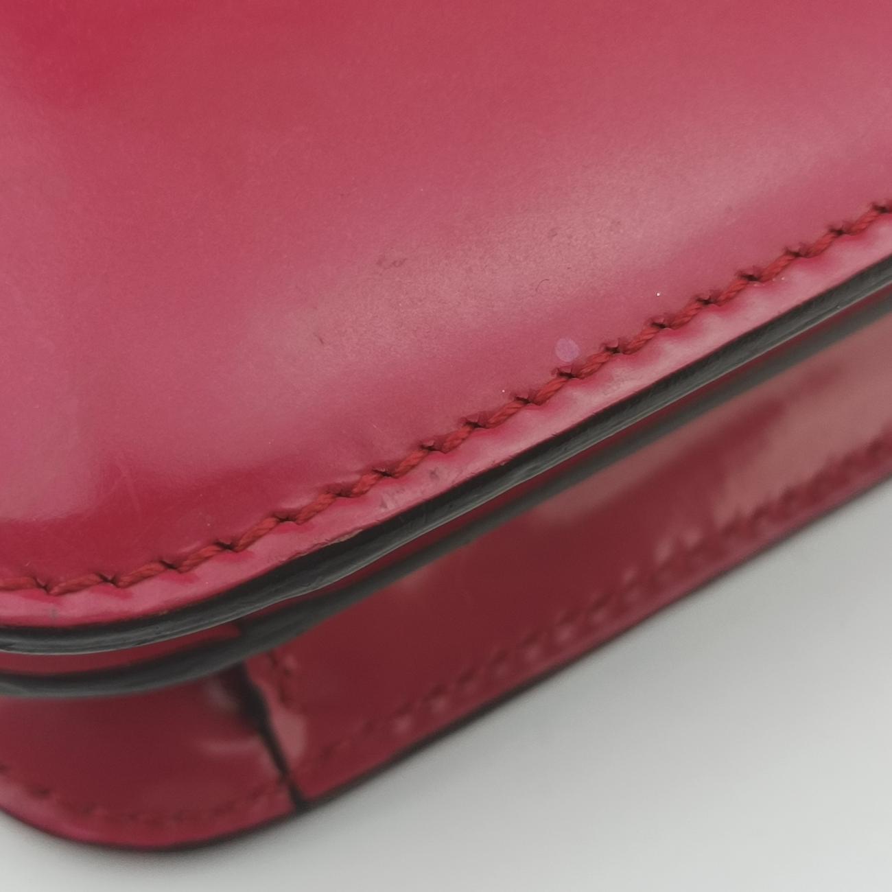 Interlocking G Pink Patent 387606 G018583152インターロッキングG ピンク パテント 387606 G018583152