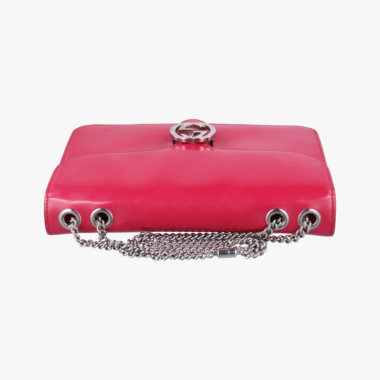 Interlocking G Pink Patent 387606 G018583152インターロッキングG ピンク パテント 387606 G018583152