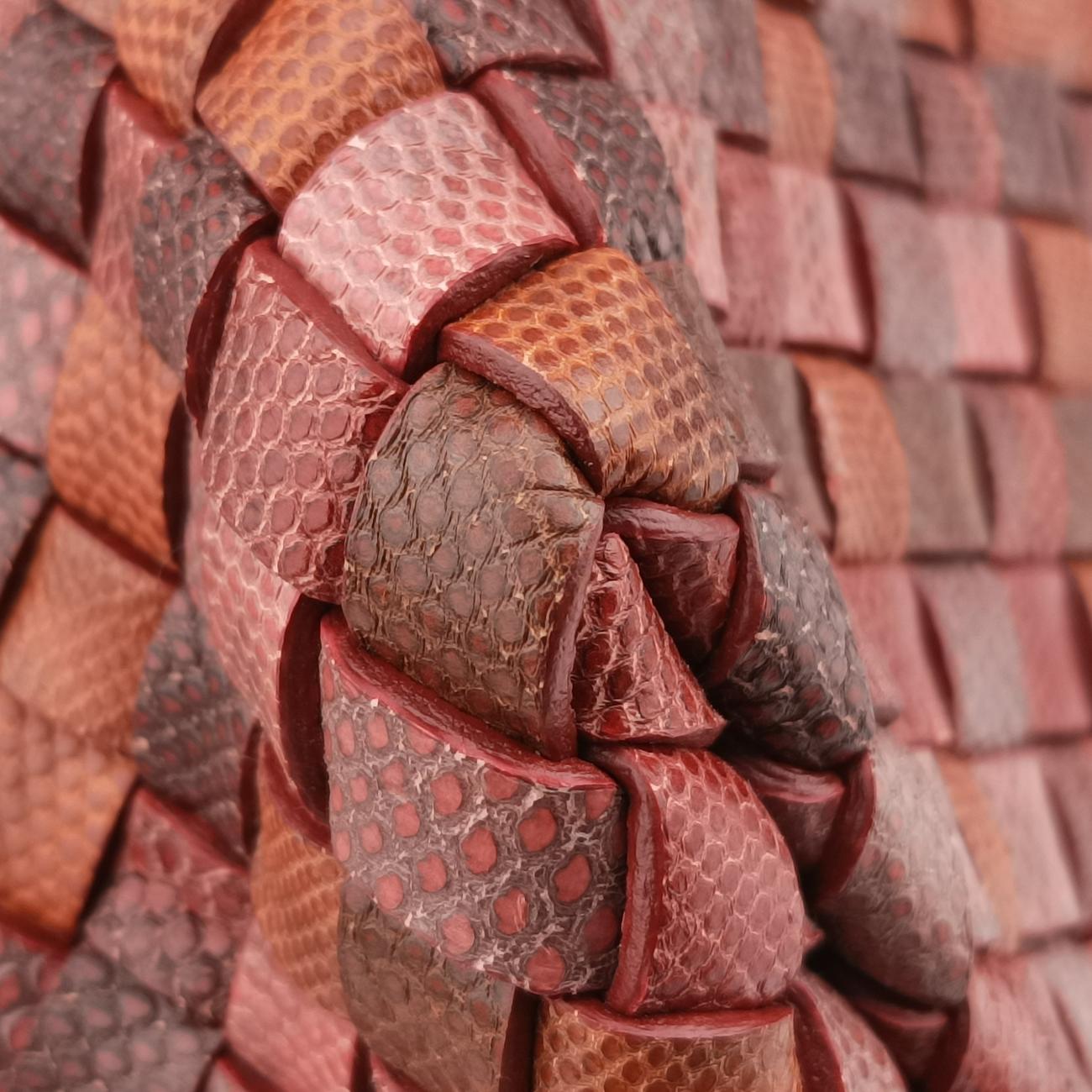 Intrecciato Red×Multicolour Leather B06467809Dイントレチャート レッド×マルチカラー レザー B06467809D