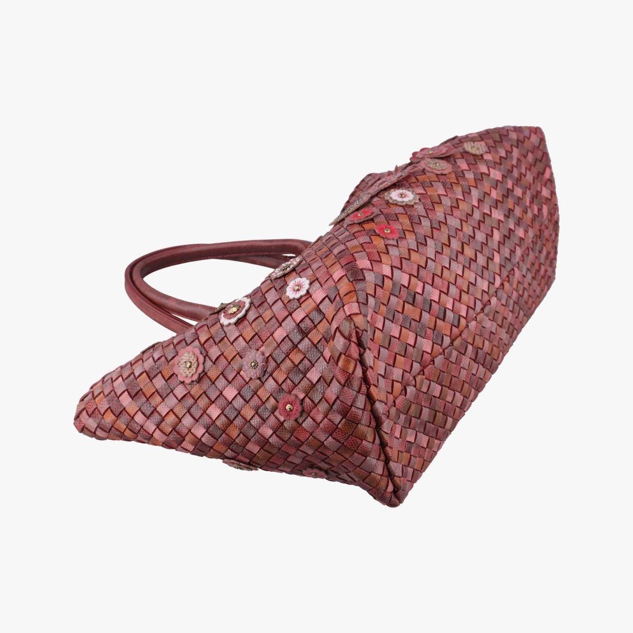 Intrecciato Red×Multicolour Leather B06467809Dイントレチャート レッド×マルチカラー レザー B06467809D