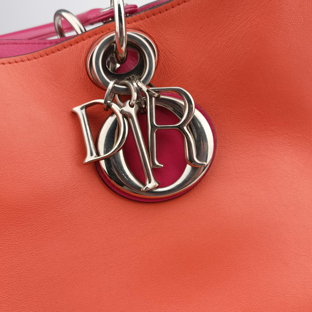 Diorissimo Orange×Pink Leather 19-MA-0113ディオリッシモ オレンジ×ピンク レザー 19-MA-0113
