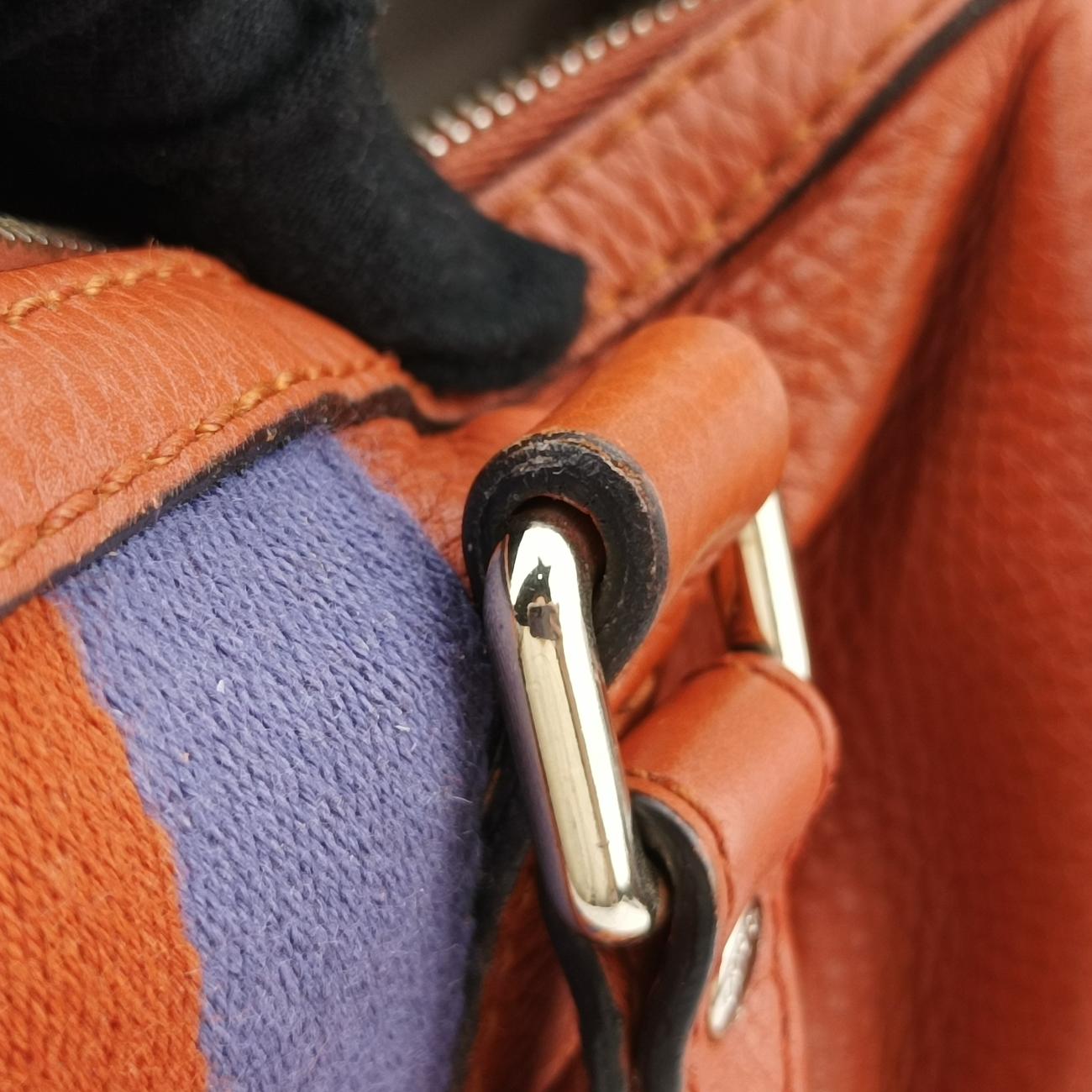 Sherry Line Orange x blue Leather 247205 E9107055シェリーライン オレンジ×ブルー レザー 247205 E9107055