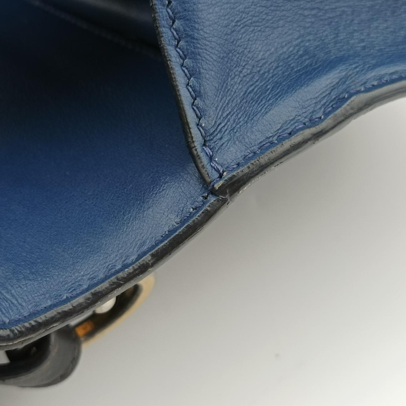 Cahier Blue×Black Leather 1BD045 25カイエ ブルー×ブラック レザー 1BD045 25