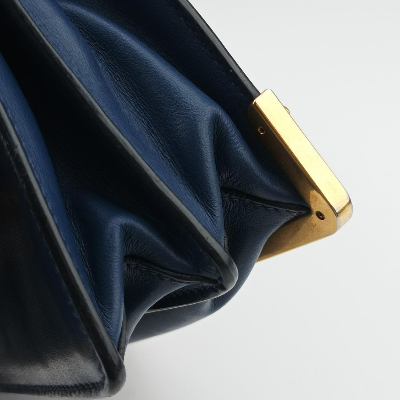 Cahier Blue×Black Leather 1BD045 25カイエ ブルー×ブラック レザー 1BD045 25