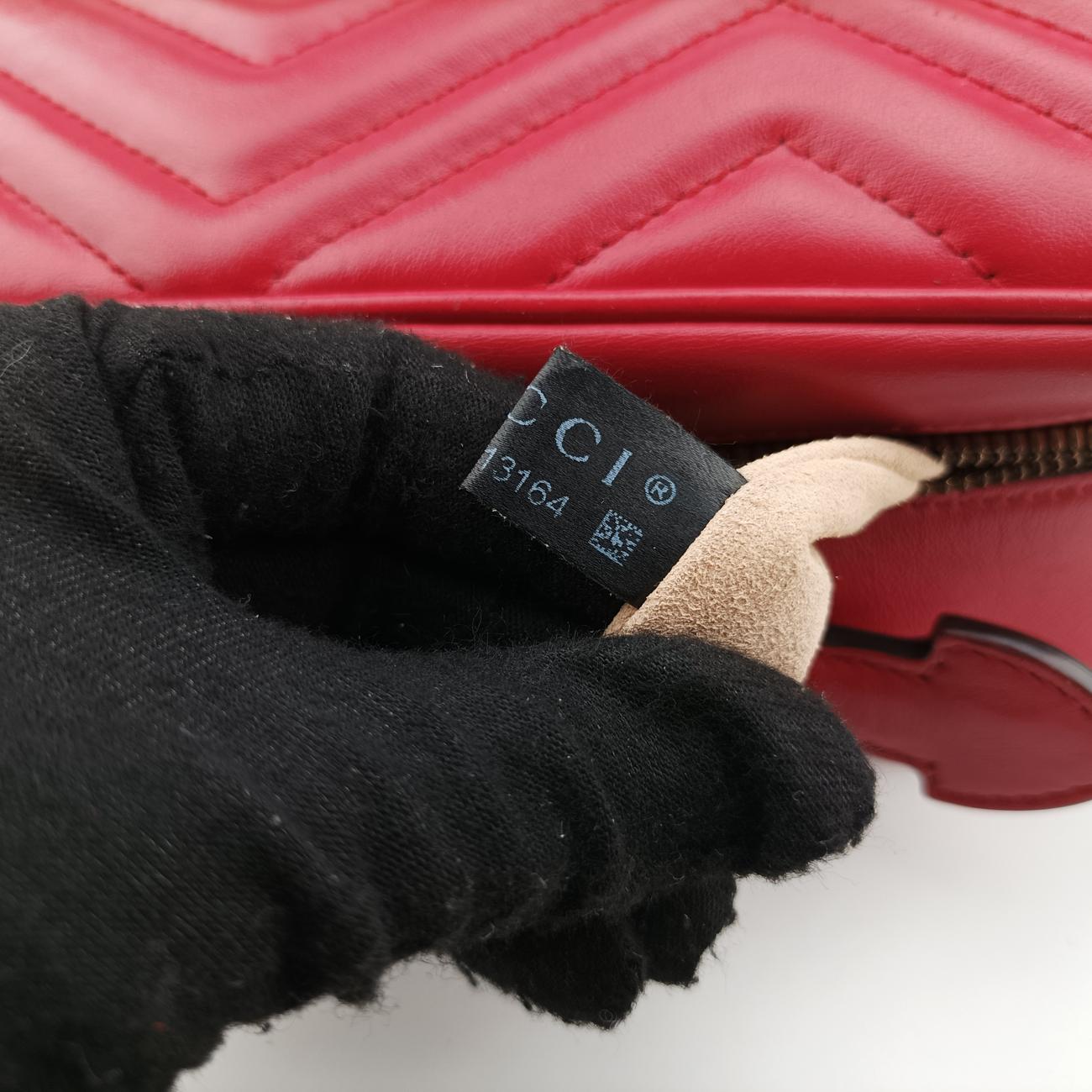 GG Marmont Red Leather 498100 F025013164GGマーモント レッド レザー 498100 F025013164