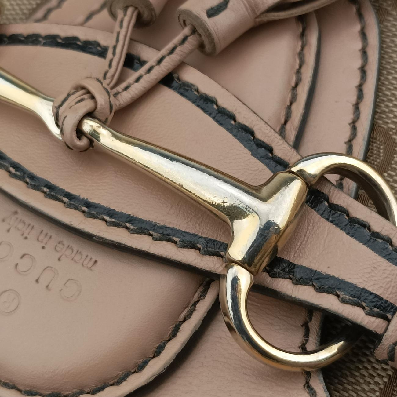 Emily Beige×Brown canvas x leather 295403 A012864626エミリー ベージュ×ブラウン キャンバス×レザー 295403 A012864626