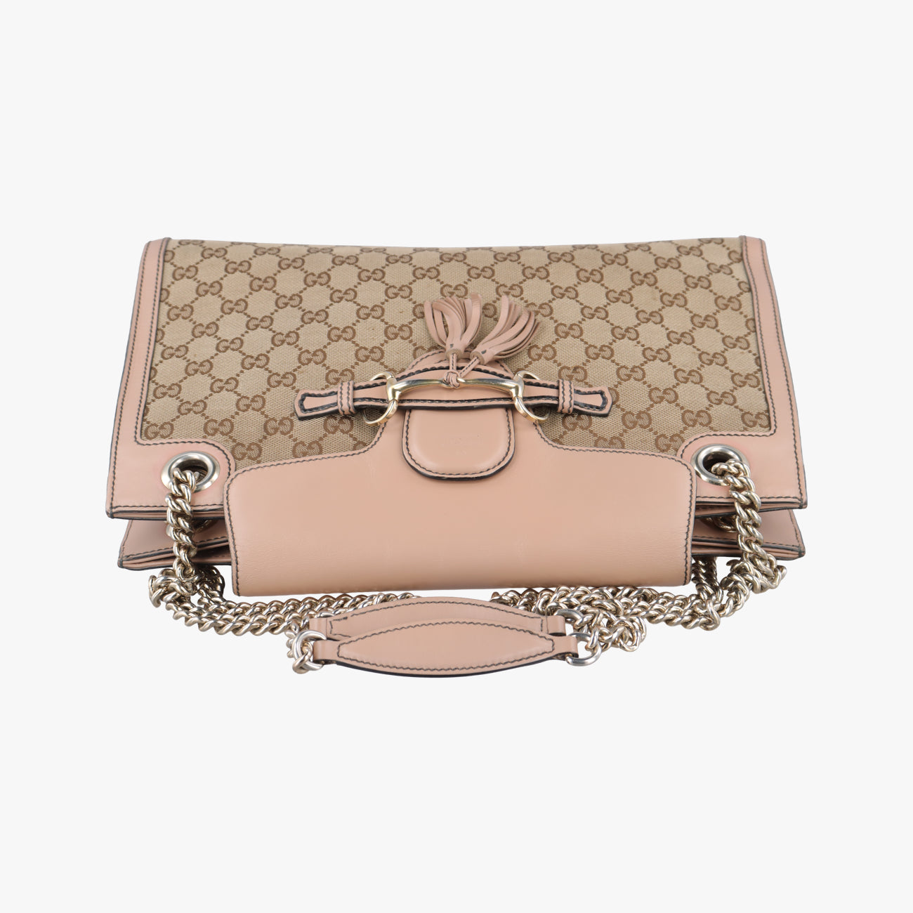 Emily Beige×Brown canvas x leather 295403 A012864626エミリー ベージュ×ブラウン キャンバス×レザー 295403 A012864626