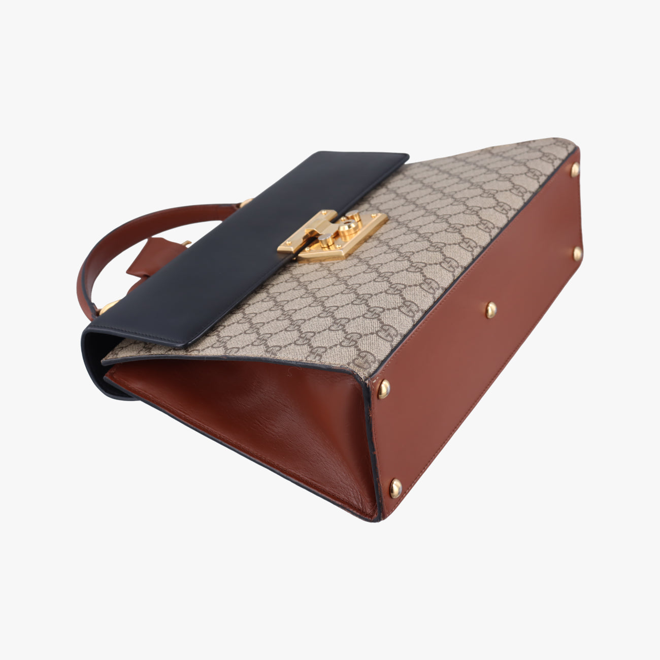 Padlock Beige×black PVC coated canvas×Leather 432674 E019975798パドロック ベージュ×ブラック PVCコーティングキャンバス×レザー 432674 E019975798