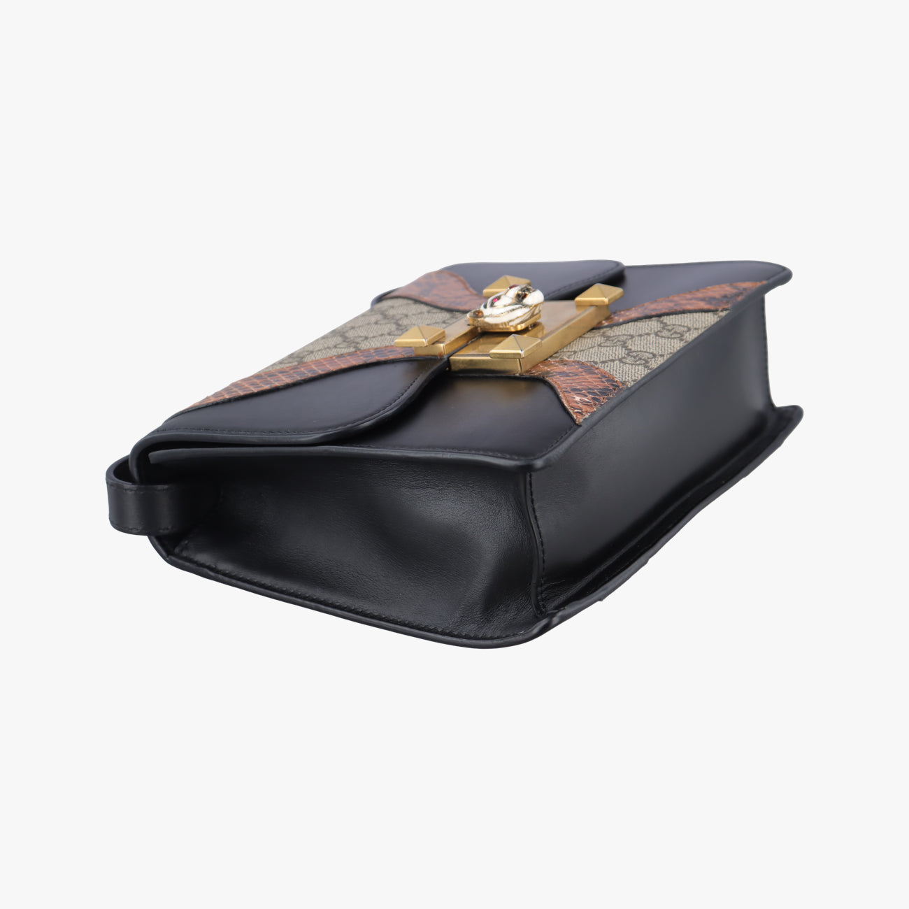 Osiride Beige×Black×Multicolour Leather×snakeskin 497995 C022870581オシリデ ベージュ× ブラック×マルチカラー レザー×ヘビ革 497995 C022870581