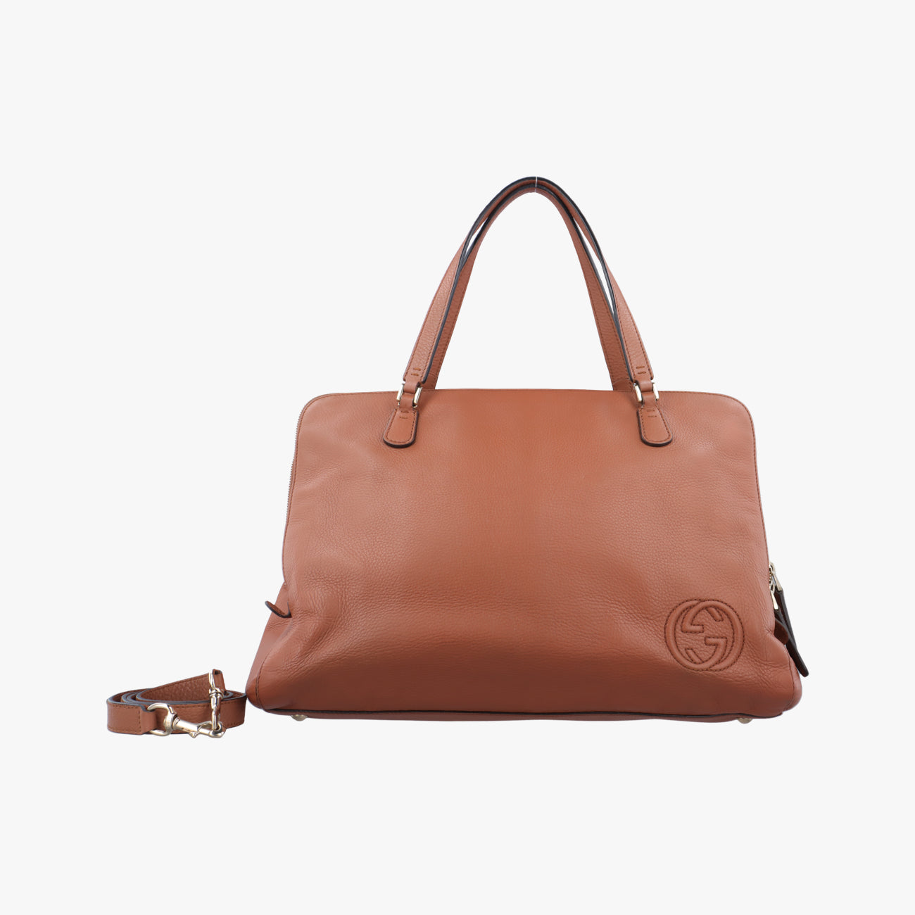 Soho GG logo Brown Leather 338970 I016401594ソーホー GGロゴ ブラウン レザー 338970 I016401594