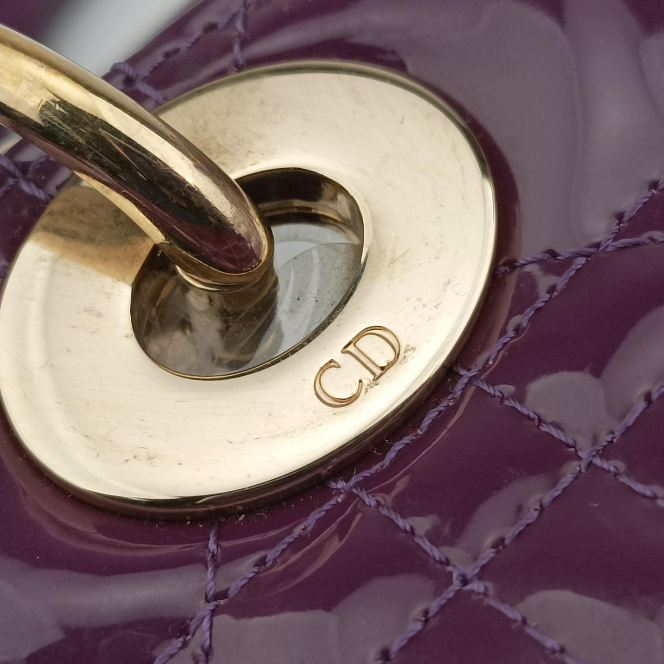 Lady Dior Purple Patent 15-BO-0142レディディオール パープル パテント 15-BO-0142