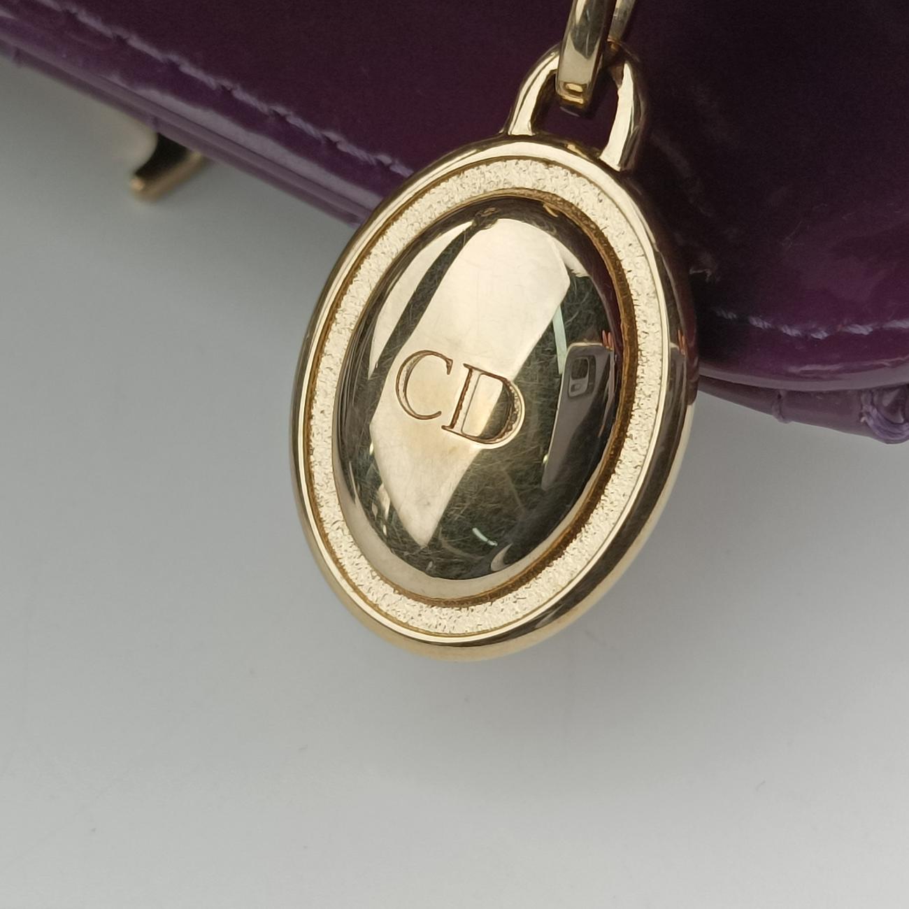 Lady Dior Purple Patent 15-BO-0142レディディオール パープル パテント 15-BO-0142