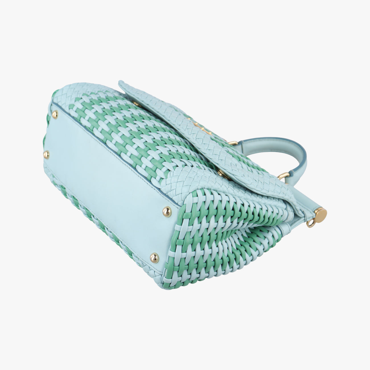 SICILY Green×Light blue Leather シシリー グリーン×ライトブルー レザー