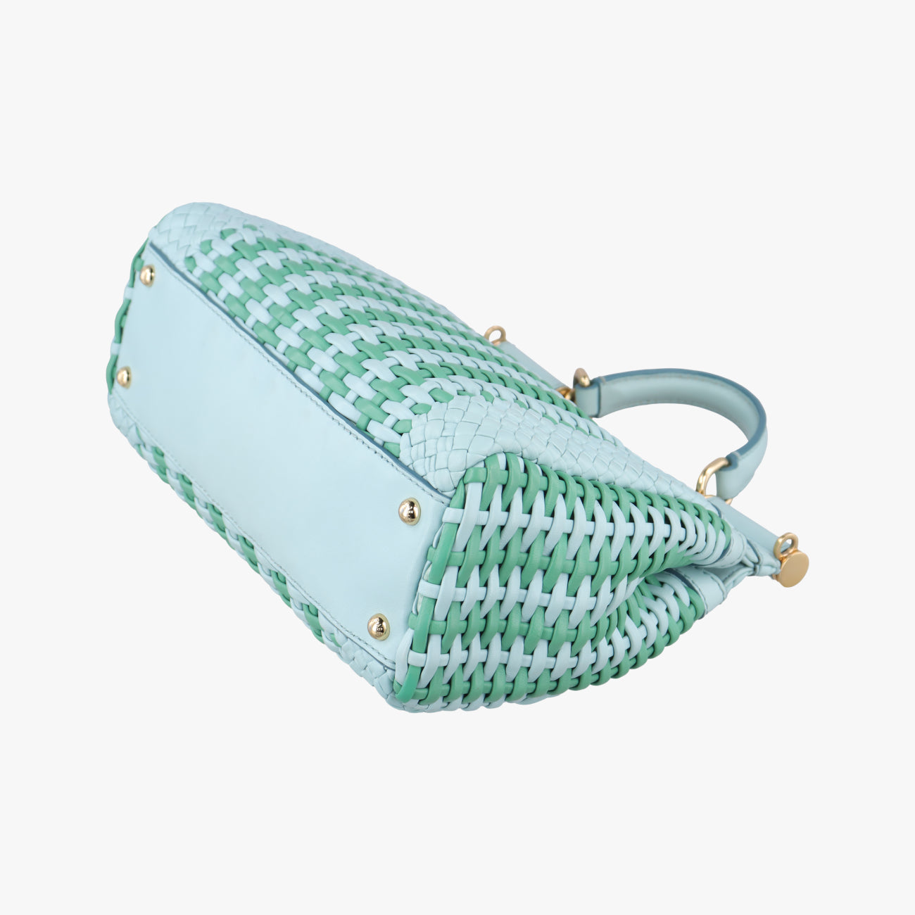 SICILY Green×Light blue Leather シシリー グリーン×ライトブルー レザー