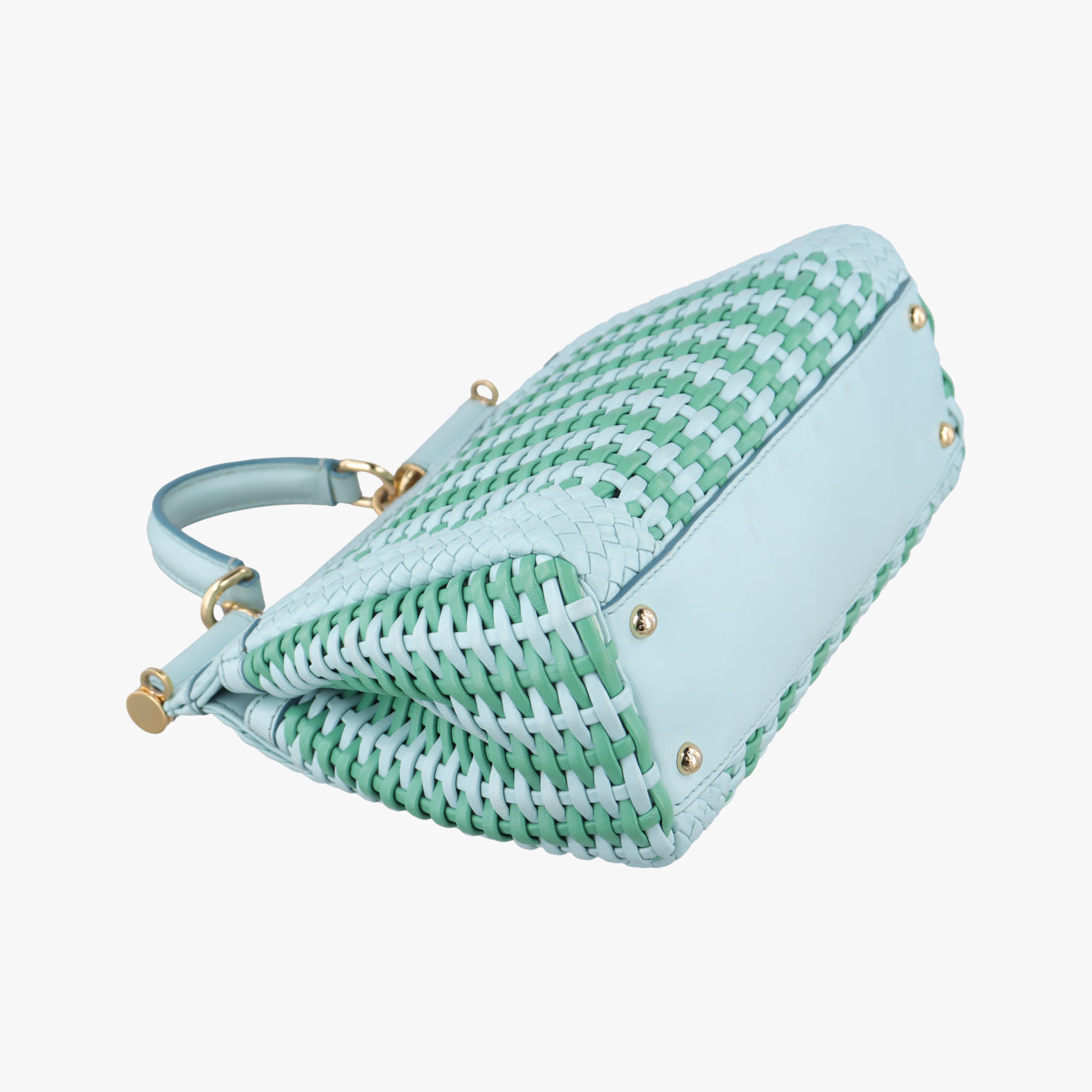 SICILY Green×Light blue Leather シシリー グリーン×ライトブルー レザー