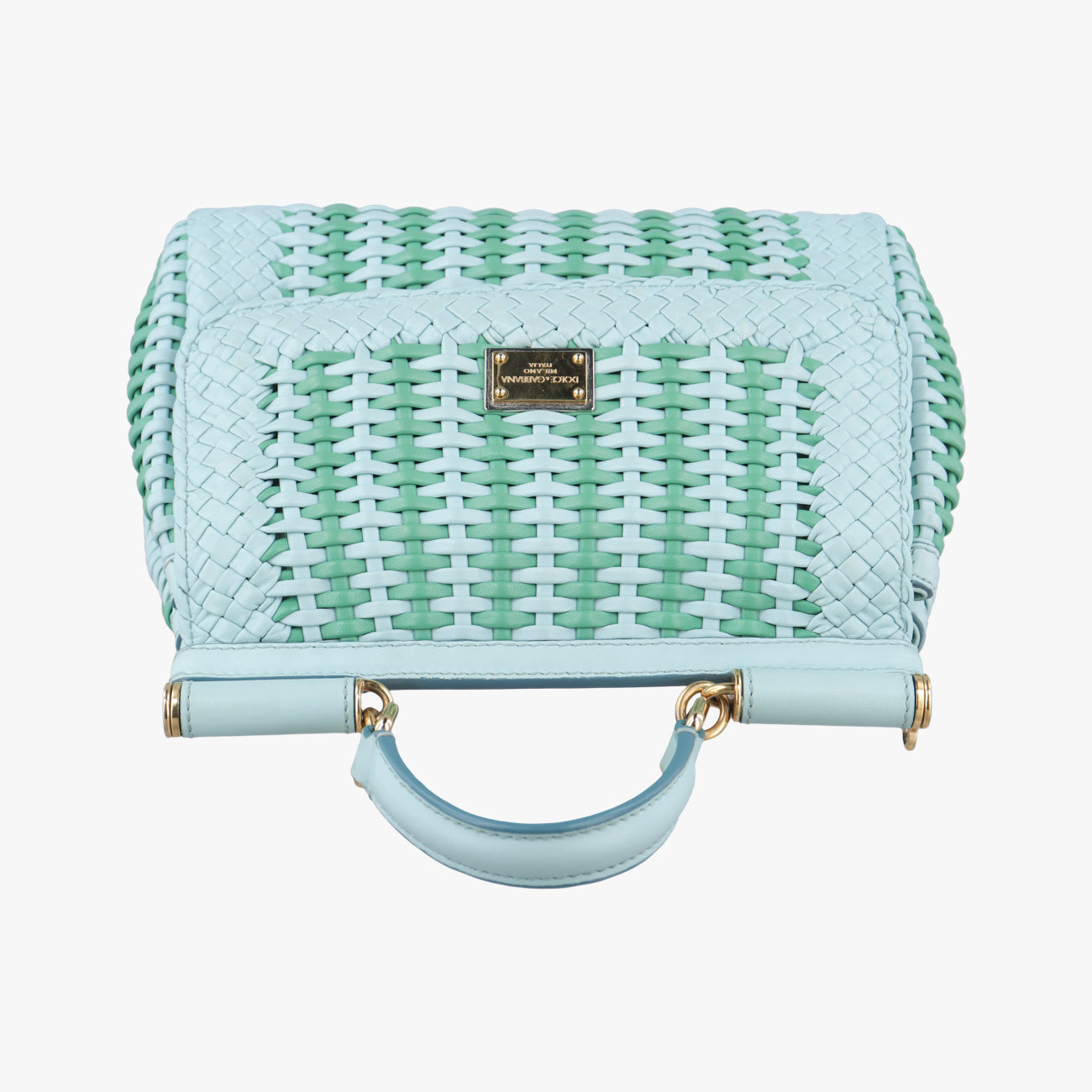 SICILY Green×Light blue Leather シシリー グリーン×ライトブルー レザー