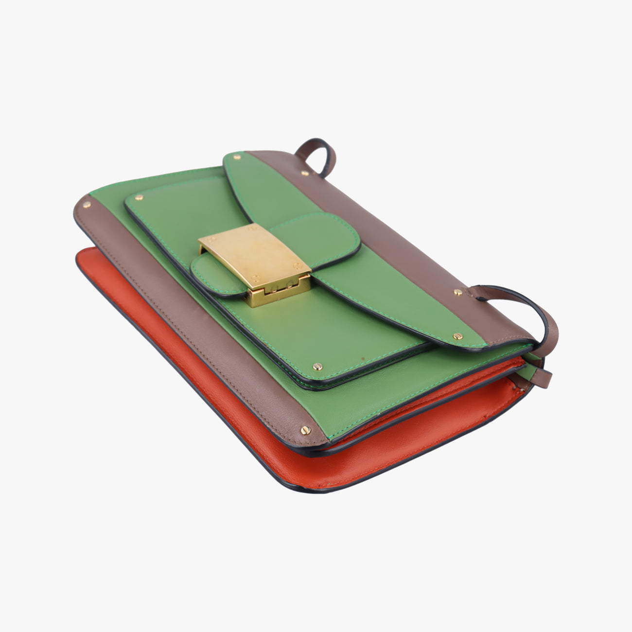 Rivet colorblock Green×grey Leather BL-H833VMP3リベット カラーブロック グリーン×グレー レザー BL-H833VMP3