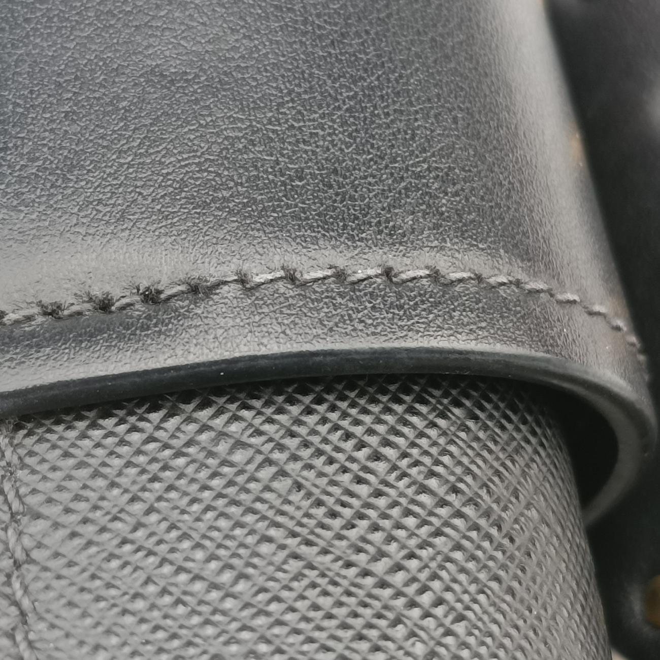 Cahier Black×white Leather×SAFFIANO Leather 1BD045 25カイエ ブラック×ホワイト レザー×サフィアーノレザー 1BD045 25