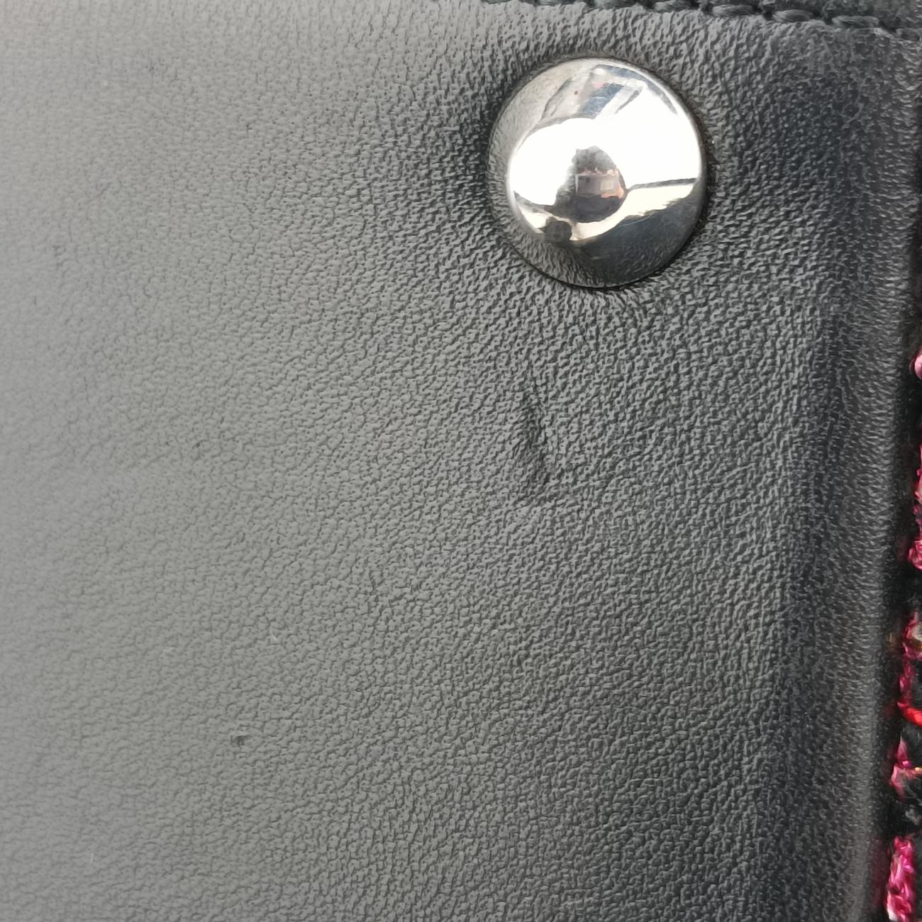 Lady Dior Pink×Multicolour Tweed x Leather 01-MA-0151レディディオール ピンク×マルチカラー ツイード×レザー 01-MA-0151