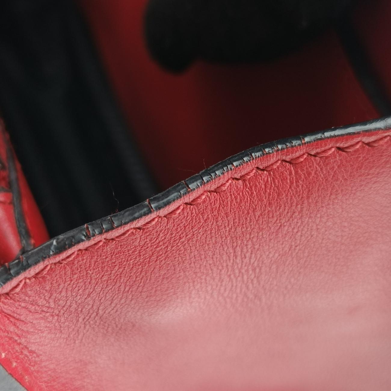 Comic Print Black x Red x Multicolor leather 1BD121 25コミック プリント ブラック×レッド×マルチカラー レザー 1BD121 25