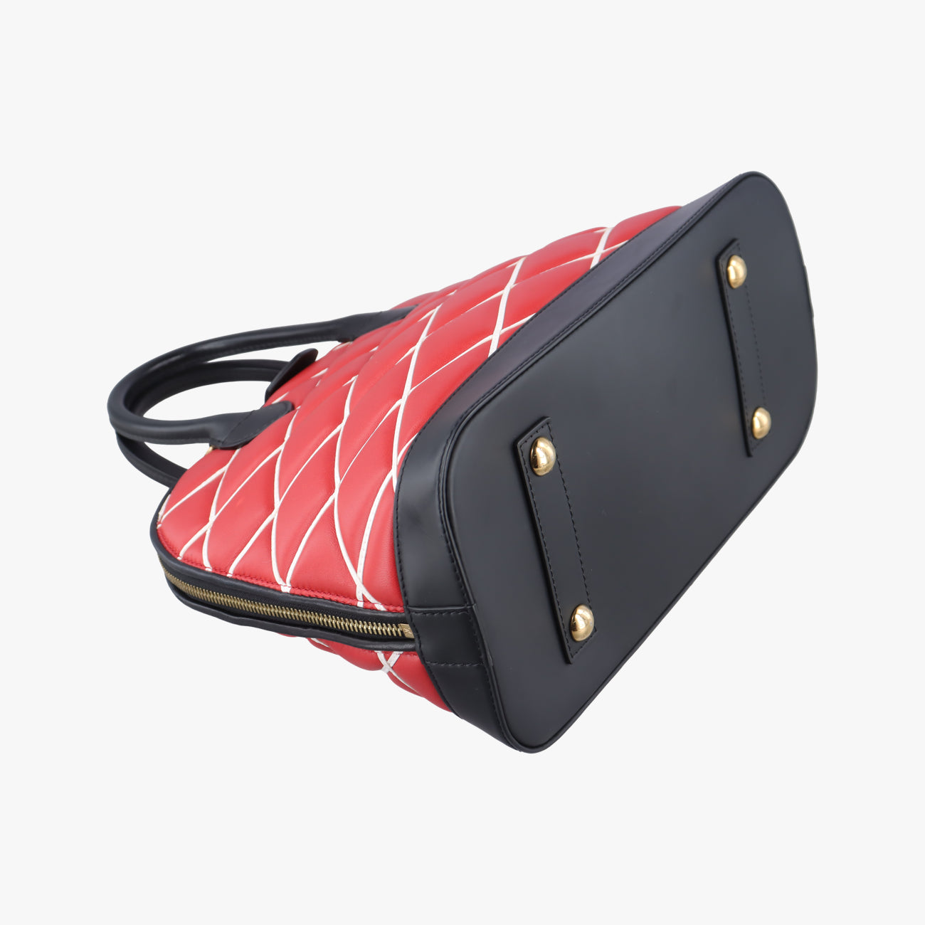 Malletage Alma PM ROUGE×Black Leather FO4114マルタージュアルマPM ルージュ×ブラック レザー FO4114