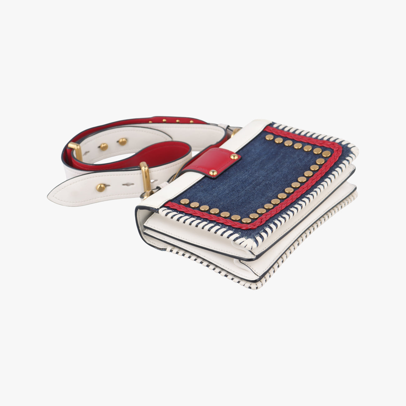 Cahier tassen Leder Multicolour Leather×Denim 1BD045 25カイエ タッセン レダー マルチカラー レザー×デニム 1BD045 25