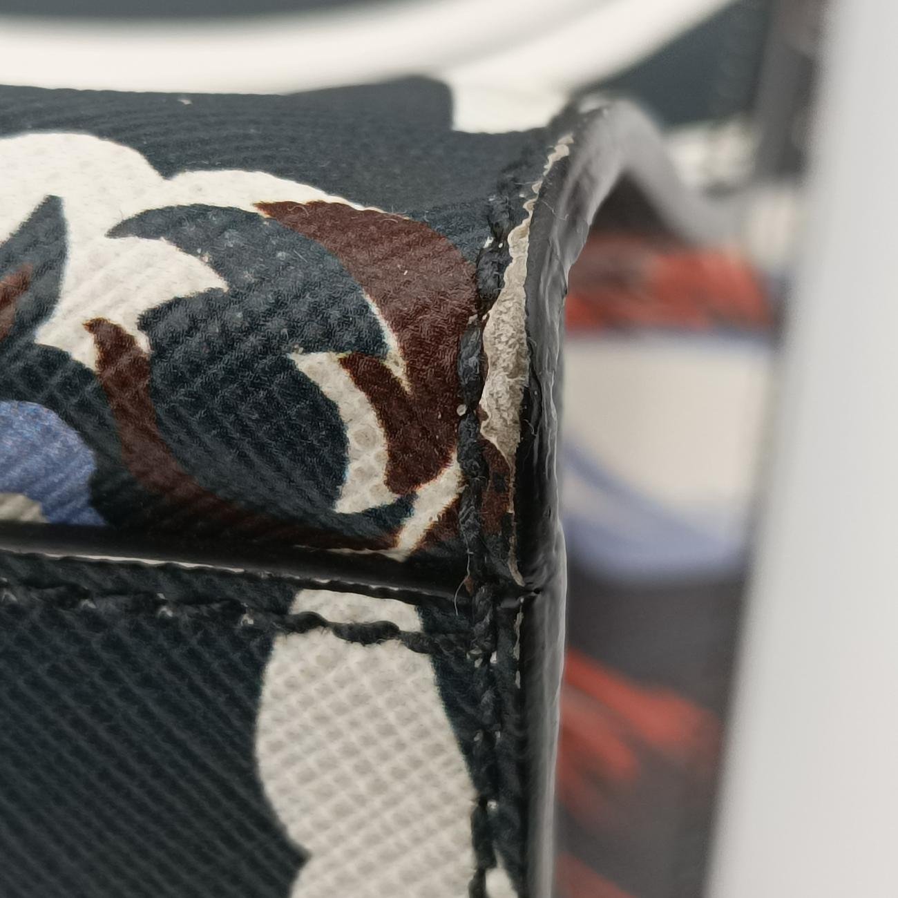 Saffiano leather Green×Multicolour Saffiano leather 7/Iハワイアンプリント グリーン×マルチカラー サフィアーノ レザー 7/I