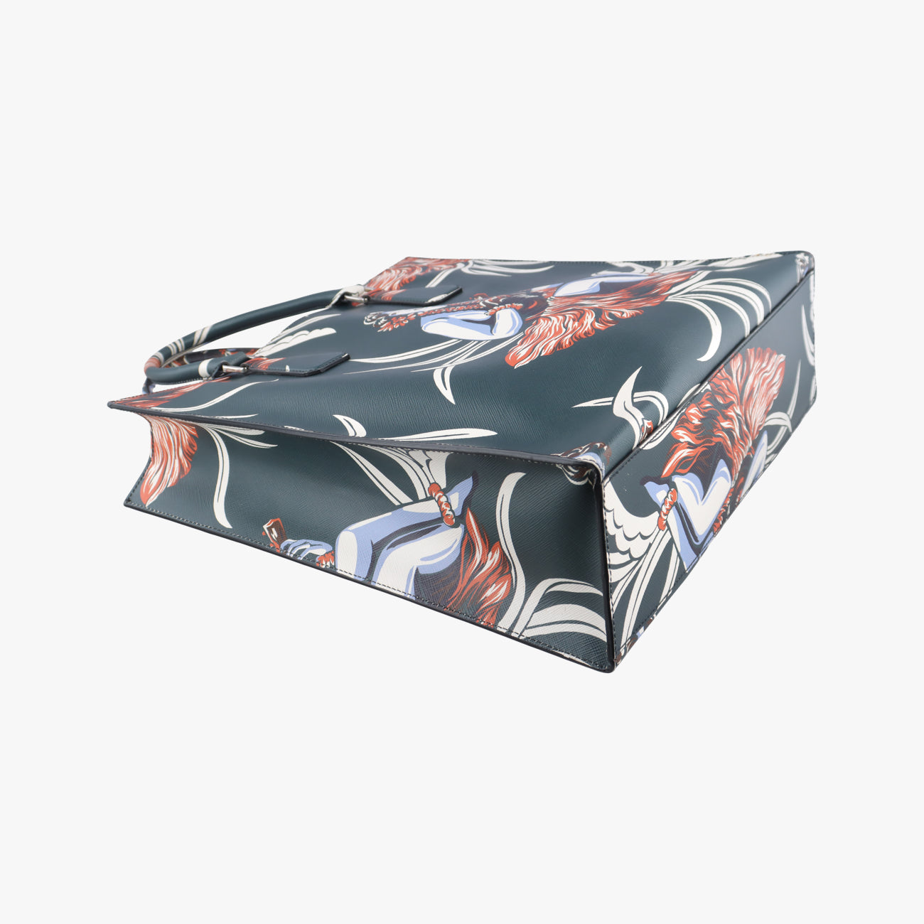 Saffiano leather Green×Multicolour Saffiano leather 7/Iハワイアンプリント グリーン×マルチカラー サフィアーノ レザー 7/I