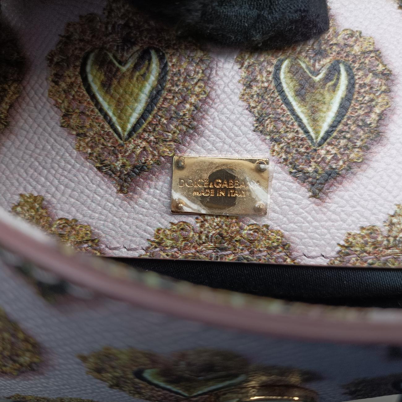 mini Sicily heart print Pink×Multicolour Leather ミニシチリアハートプリント ピンク×マルチカラー レザー