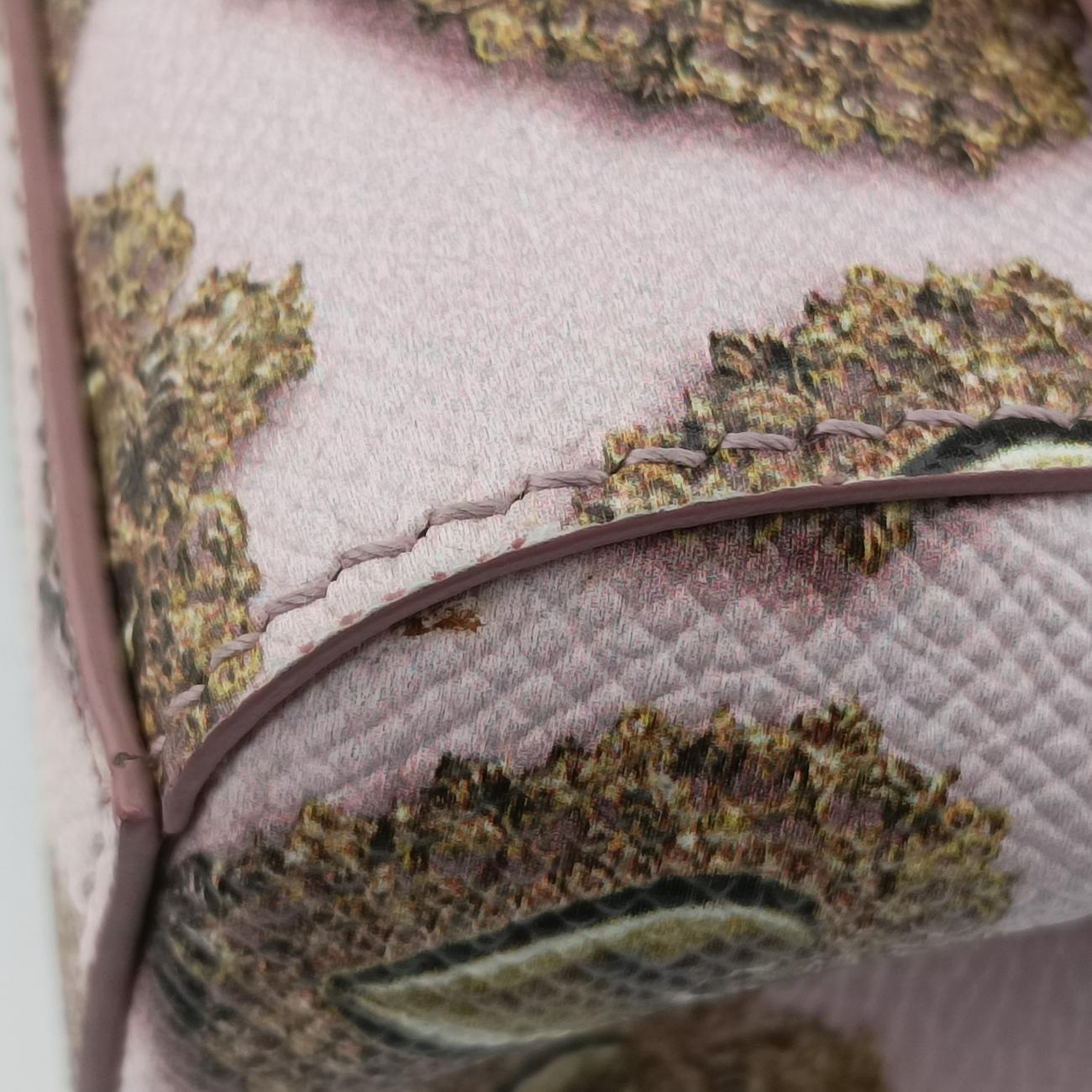 mini Sicily heart print Pink×Multicolour Leather ミニシチリアハートプリント ピンク×マルチカラー レザー