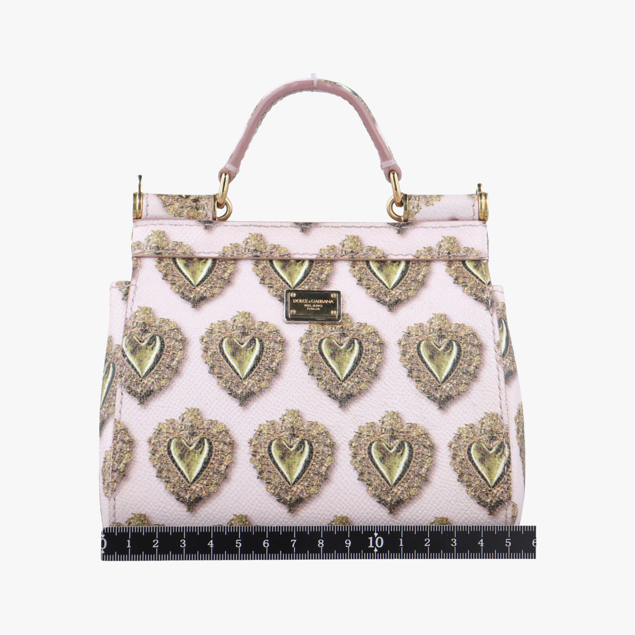 mini Sicily heart print Pink×Multicolour Leather ミニシチリアハートプリント ピンク×マルチカラー レザー