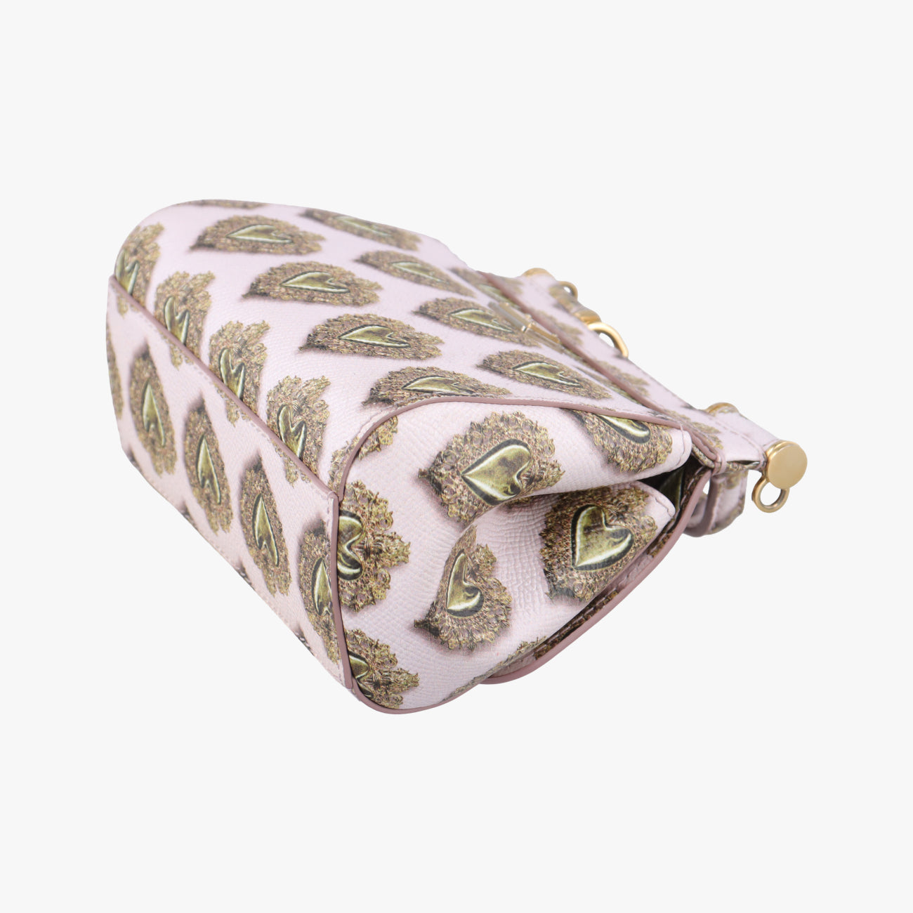 mini Sicily heart print Pink×Multicolour Leather ミニシチリアハートプリント ピンク×マルチカラー レザー