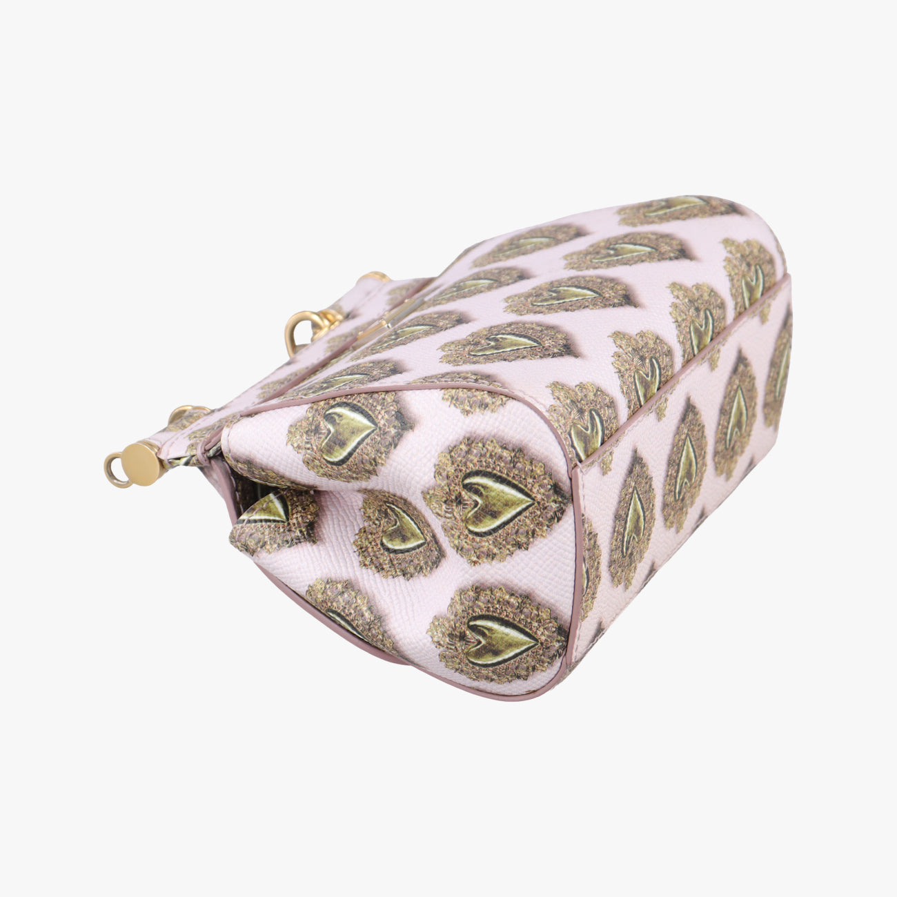 mini Sicily heart print Pink×Multicolour Leather ミニシチリアハートプリント ピンク×マルチカラー レザー