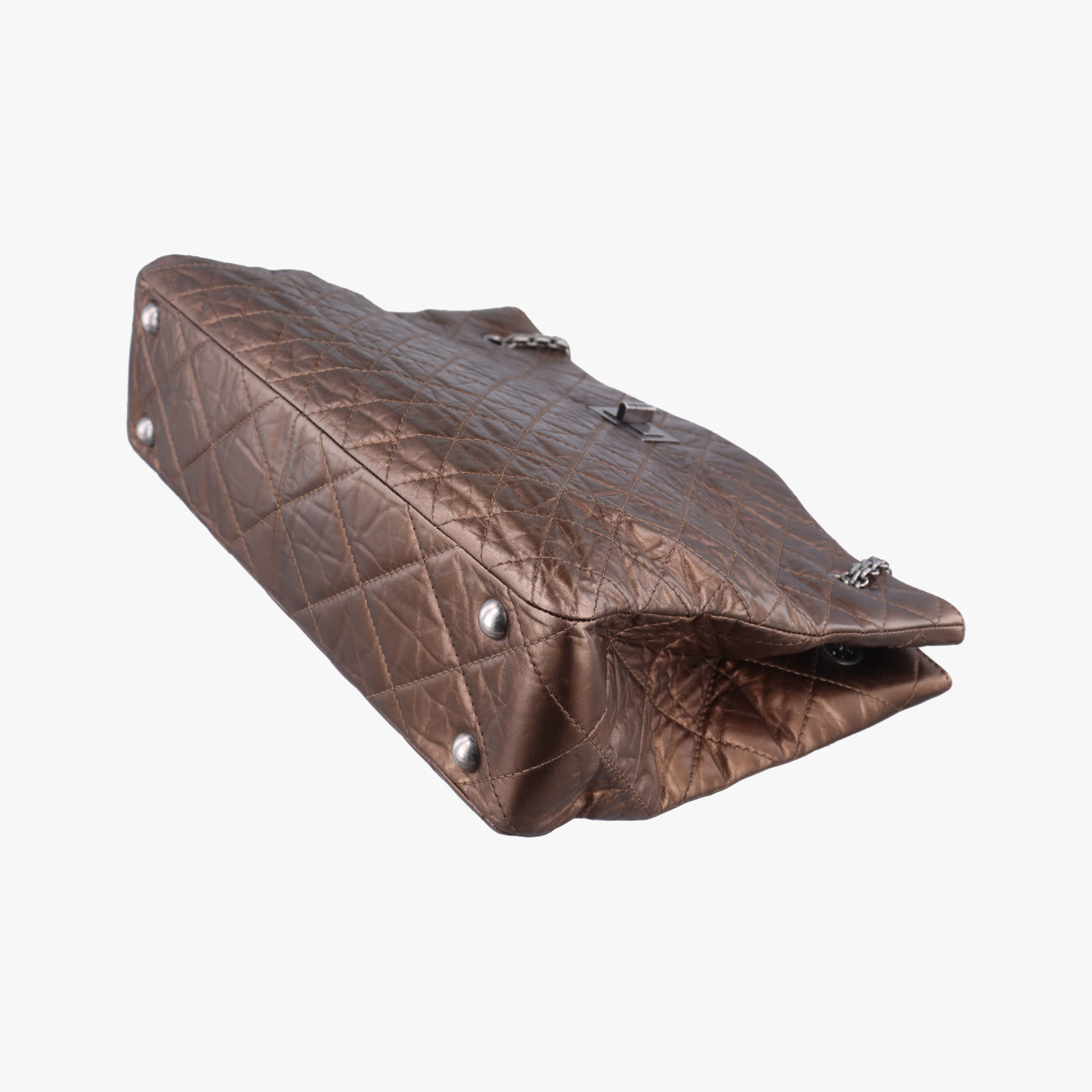 2.55 Shopper tote Gold Brown Leather A50976 14966612マトラッセ 2.55 ショッパートート ゴールドブラウン レザー A50976 14966612