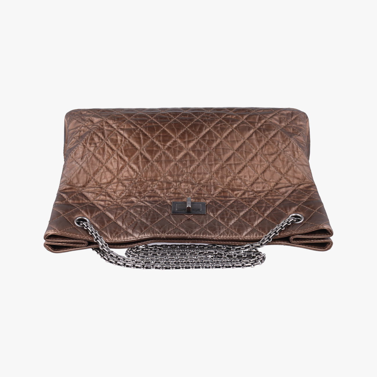 2.55 Shopper tote Gold Brown Leather A50976 14966612マトラッセ 2.55 ショッパートート ゴールドブラウン レザー A50976 14966612