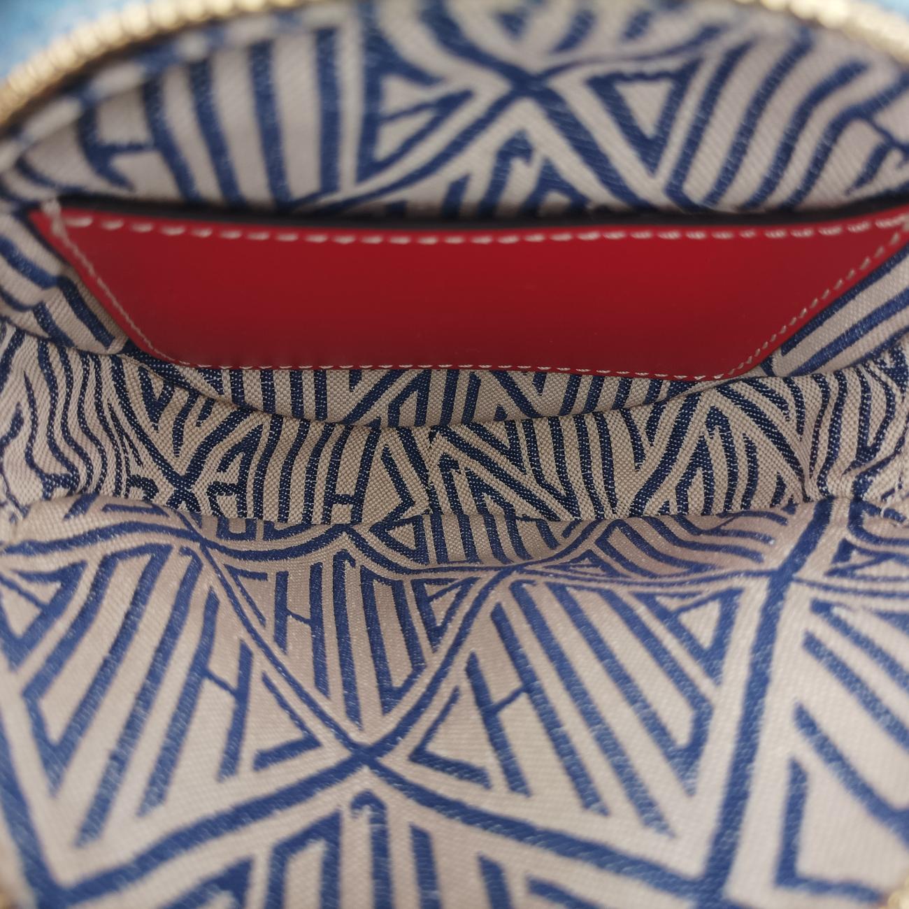 Mini Daria Red x Blue x Multicolor Denim x Leather 01 21 70 65 3ミニダリア レッド×ブルー×マルチカラー デニム×レザー 01 21 70 65 3