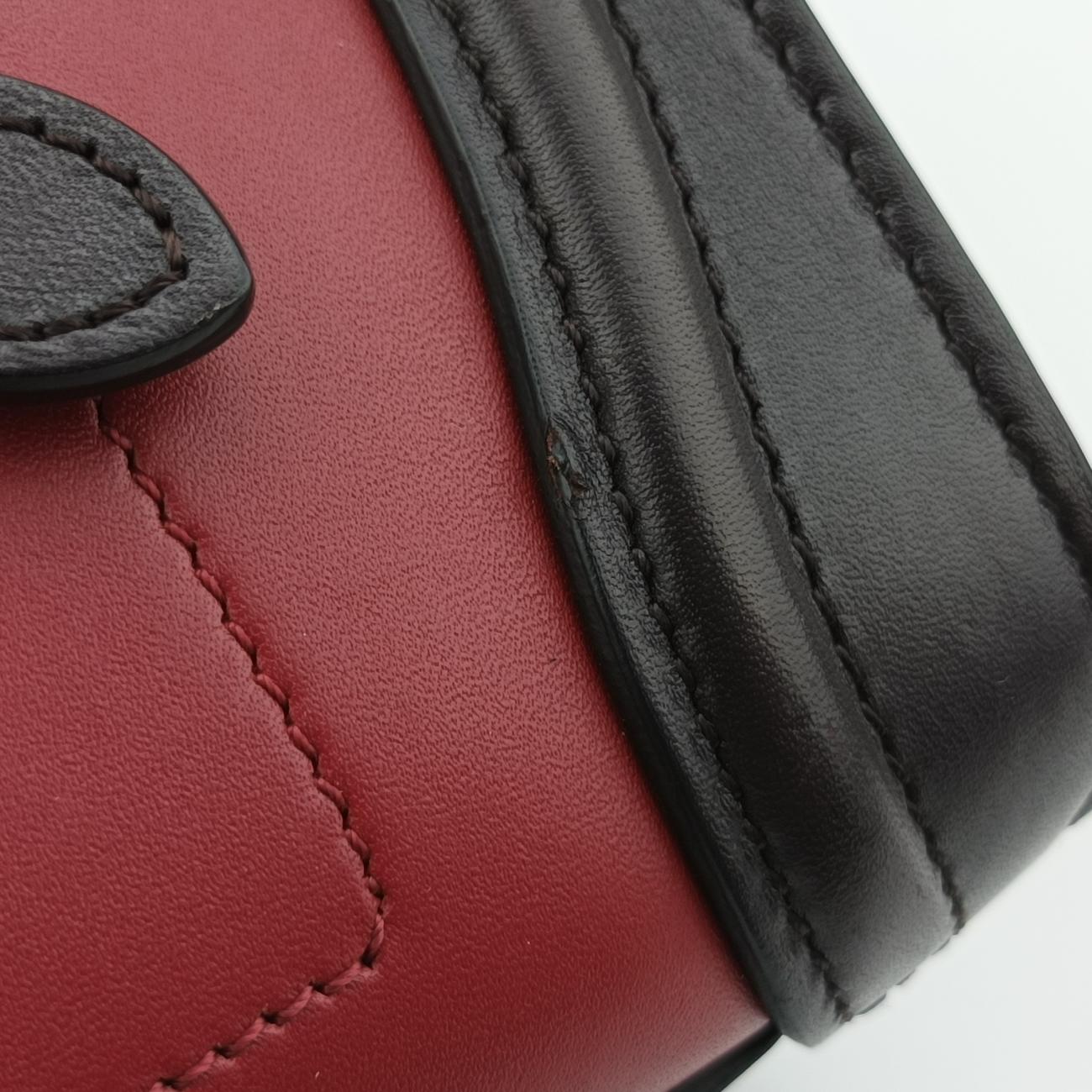 luggage nano shopper Black x Red xBurgundy Leather F-GA-1125ラゲージナノショッパー ブラック×レッド×ワインレッド レザー F-GA-1125