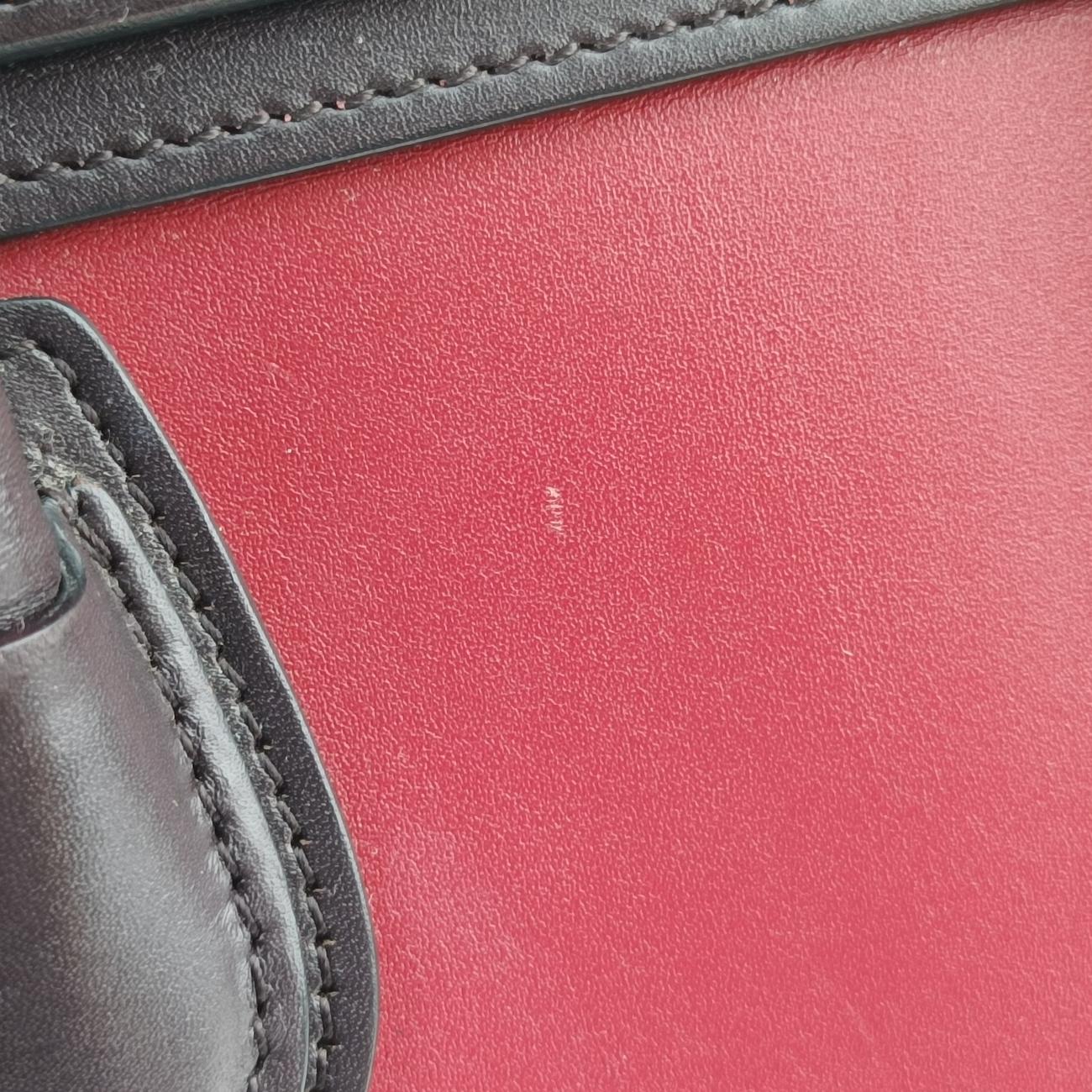 luggage nano shopper Black x Red xBurgundy Leather F-GA-1125ラゲージナノショッパー ブラック×レッド×ワインレッド レザー F-GA-1125