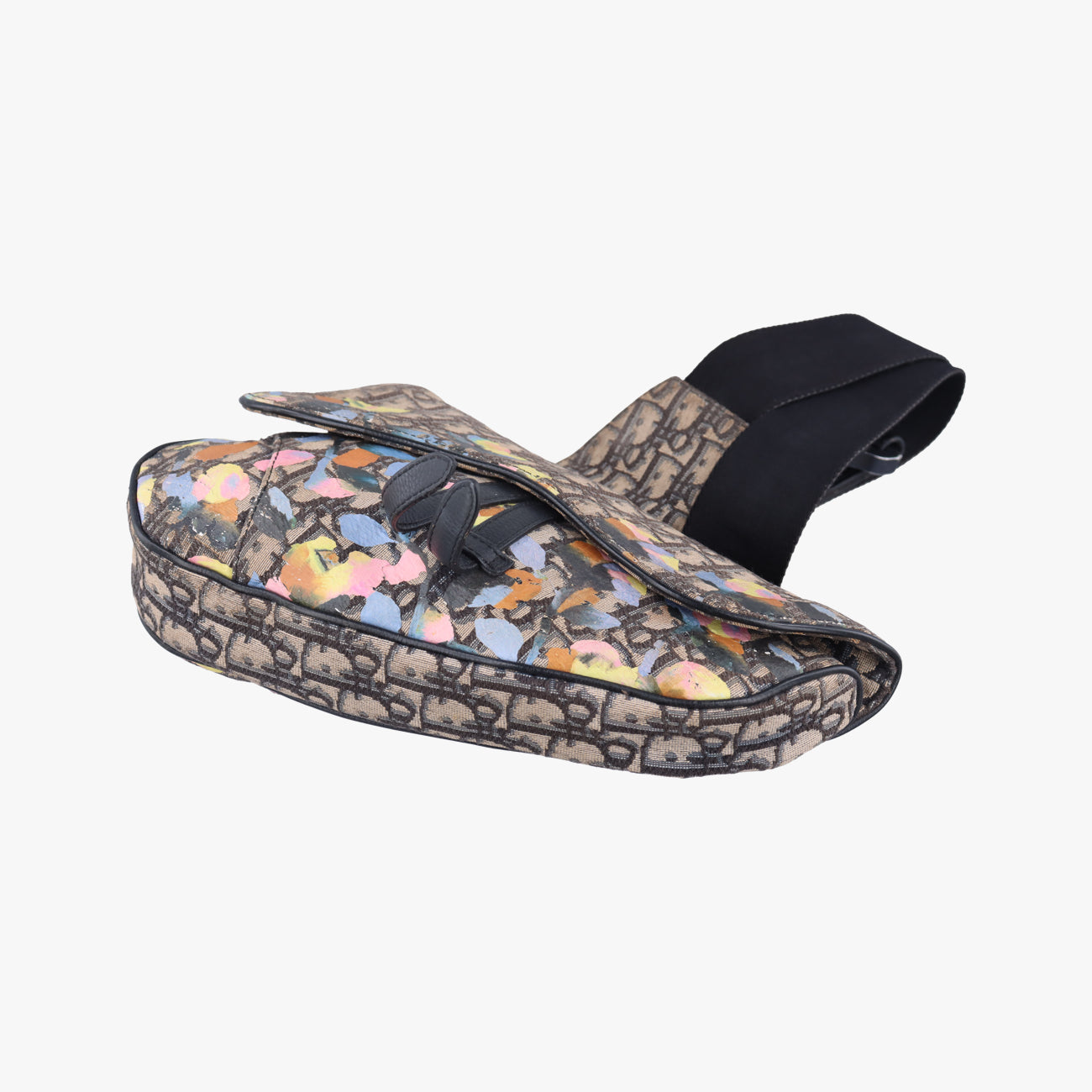 Saddle Navy×Multicolour Canvas x Leather 19-BO-0199サドル ネイビー×マルチカラー キャンバス×レザー 19-BO-0199