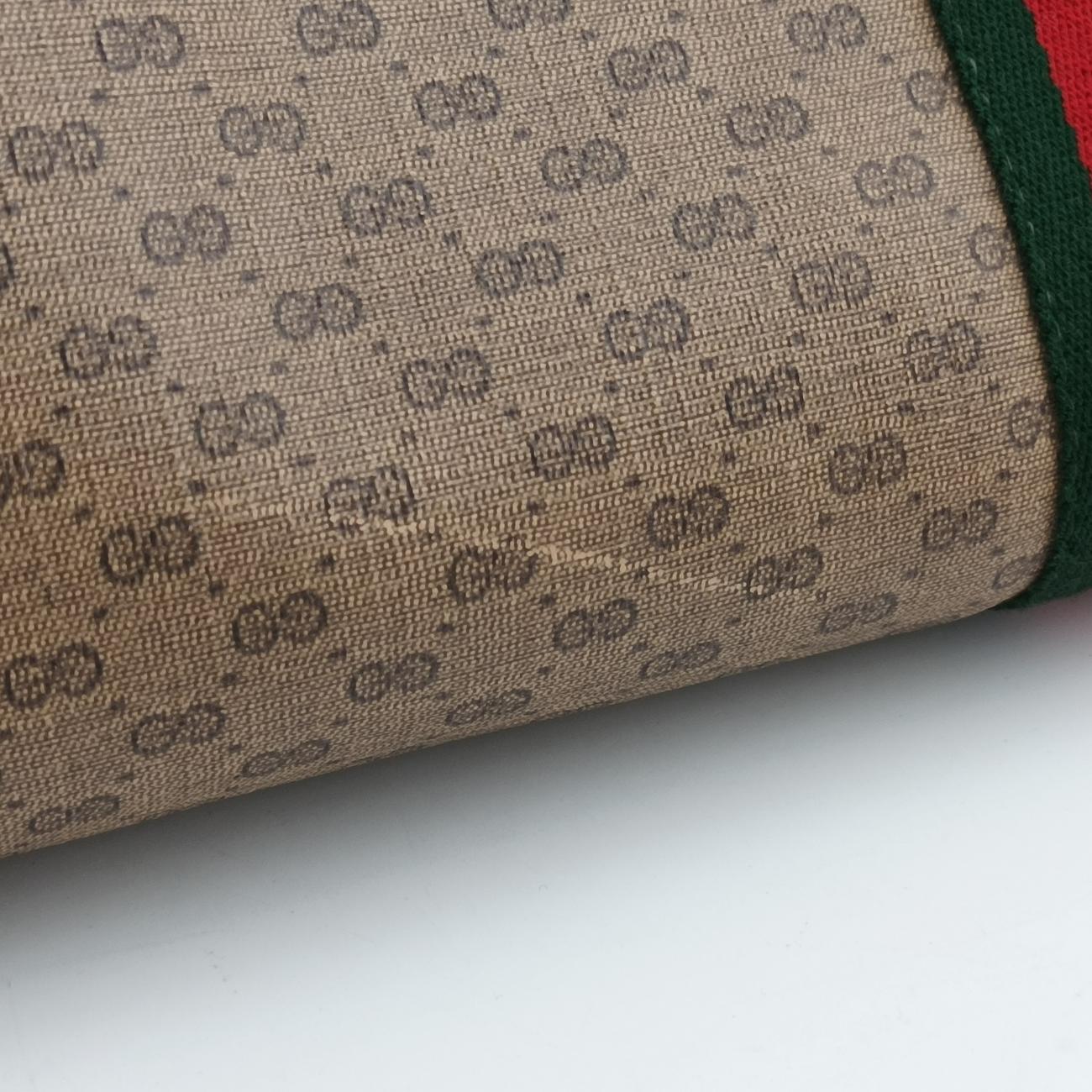 GG Micro Beige x Red x Green PVC coated canvas 12.9 GGマイクロ ベージュ×レッド×グリーン PVCコーティングキャンバス 12.9