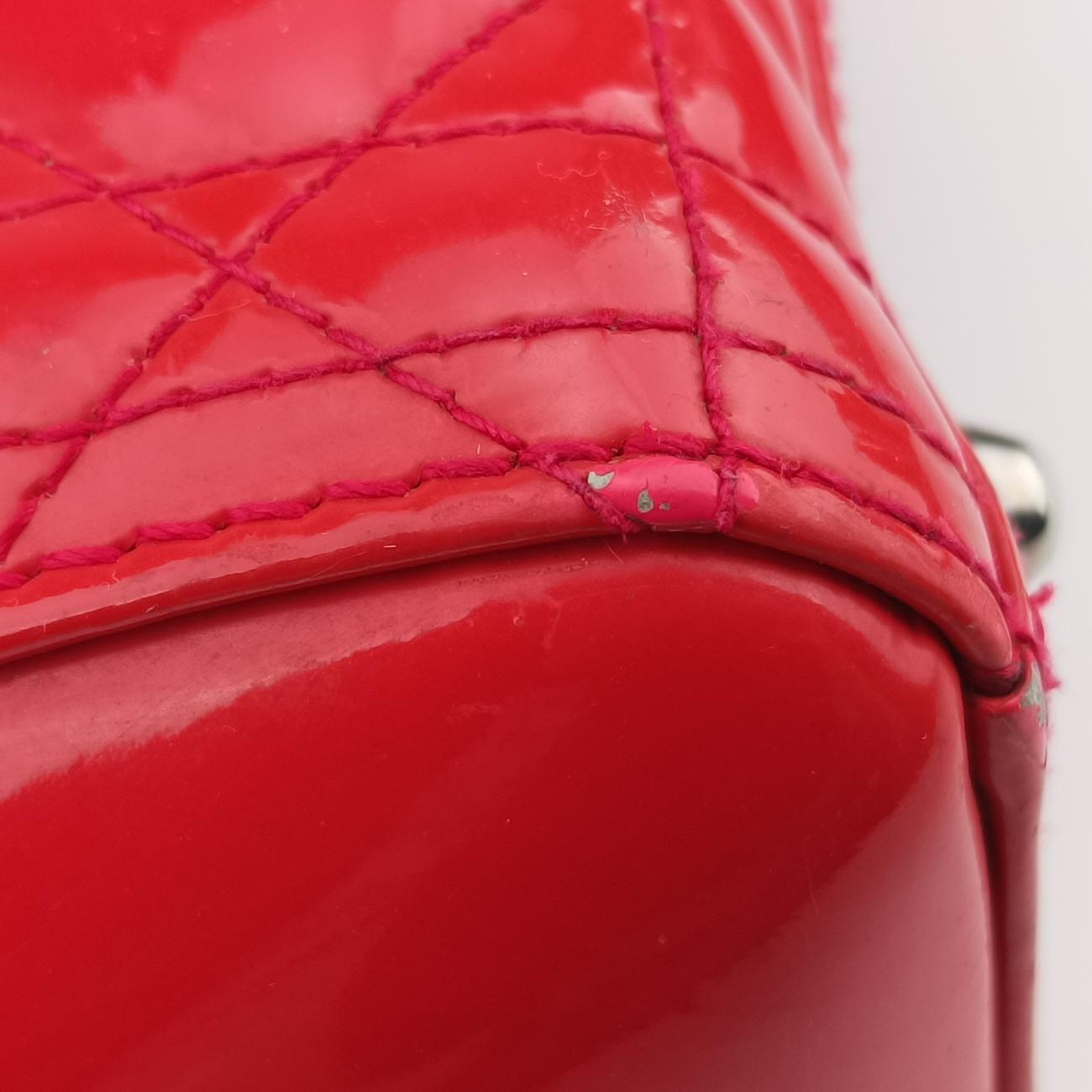 Lady Dior Red patent 13-BO-1122レディディオール レッド パテント 13-BO-1122