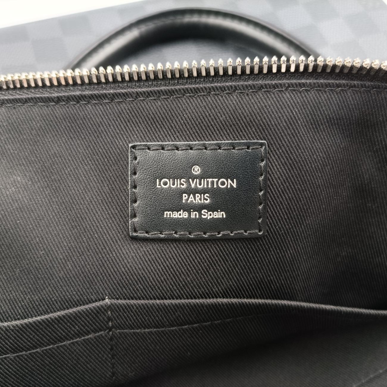 Porte-Documents Jour NM Noir Damier Graphite N48260 ICチップポルトドキュマンジュール PDJ NM ノワール ダミエ グラフィット N48260 ICチップ