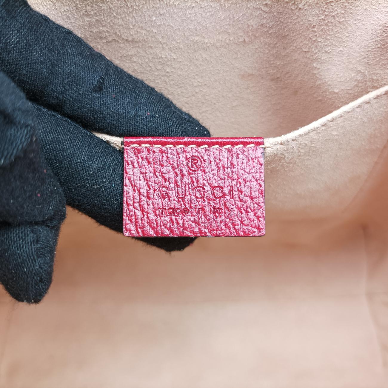 Ophidia Beige×Red×Multicolour PVC coated canvas x leather 547551 H030667230オフィディア ベージュ×レッド×マルチカラー PVCコーティングキャンバス×レザー 547551 H030667230