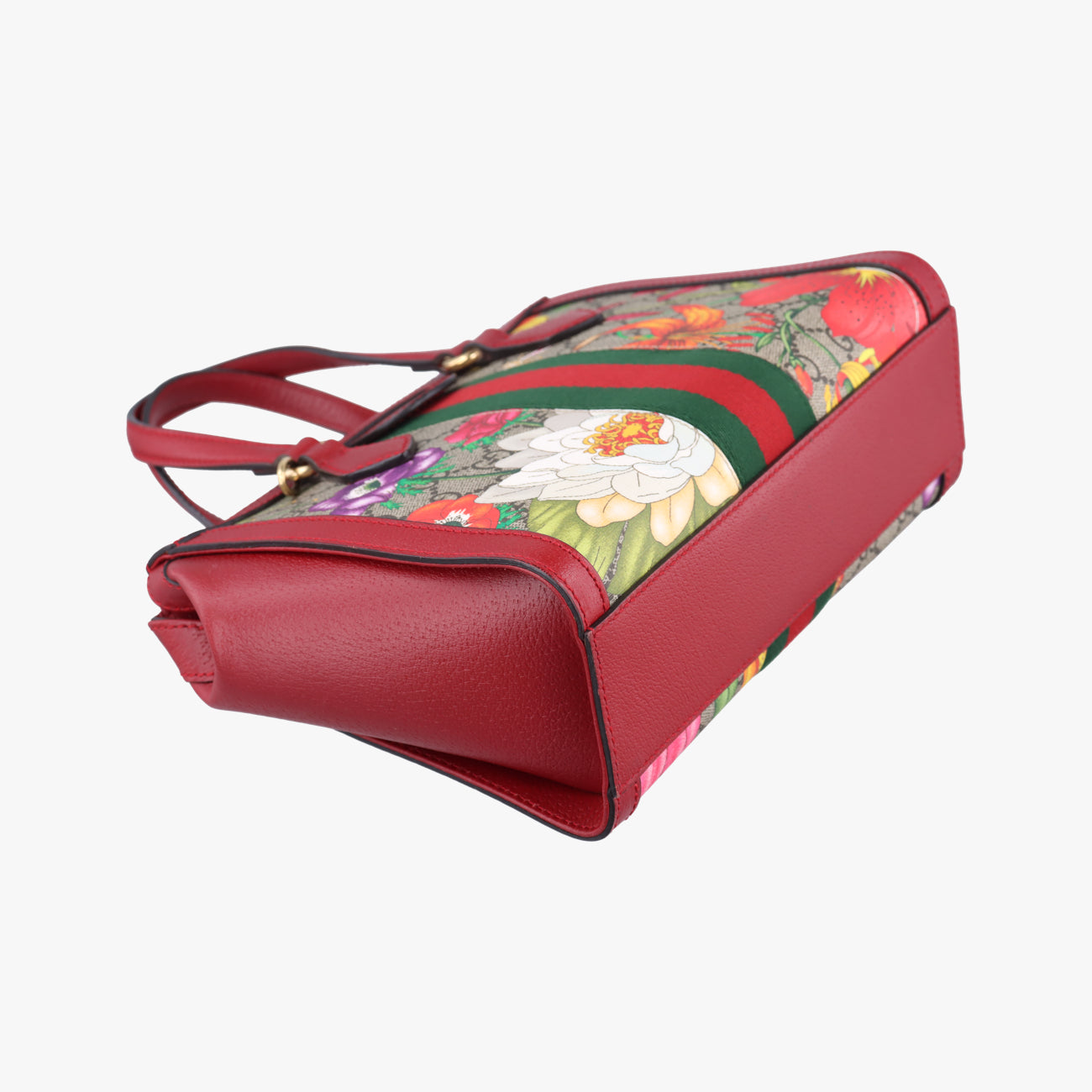 Ophidia Beige×Red×Multicolour PVC coated canvas x leather 547551 H030667230オフィディア ベージュ×レッド×マルチカラー PVCコーティングキャンバス×レザー 547551 H030667230