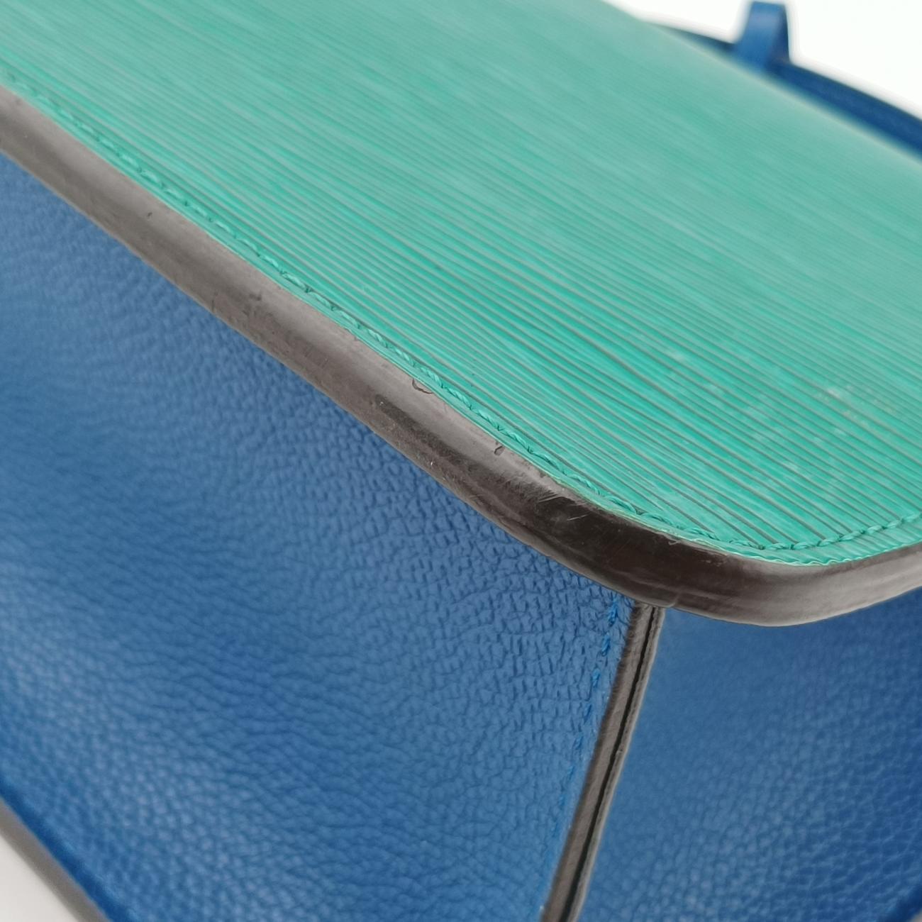 Néo Monceau Emeraude Green×Indigo Blue×Coquelicot Red Epi M55405 SR3169ネオ モンソー エメロードグリーン×インディゴブルー×コクリコ エピ M55405 SR3169